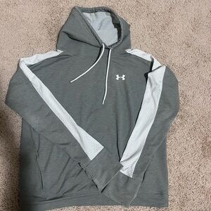 LG Gray and White Men's Hoodie